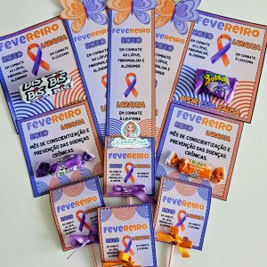 Lembrancinhas fevereiro roxo e laranja 1