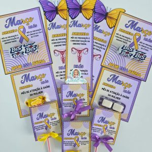 Lembrancinhas março amarelo e lilás 1