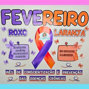 Painel fevereiro laranja e roxo 1