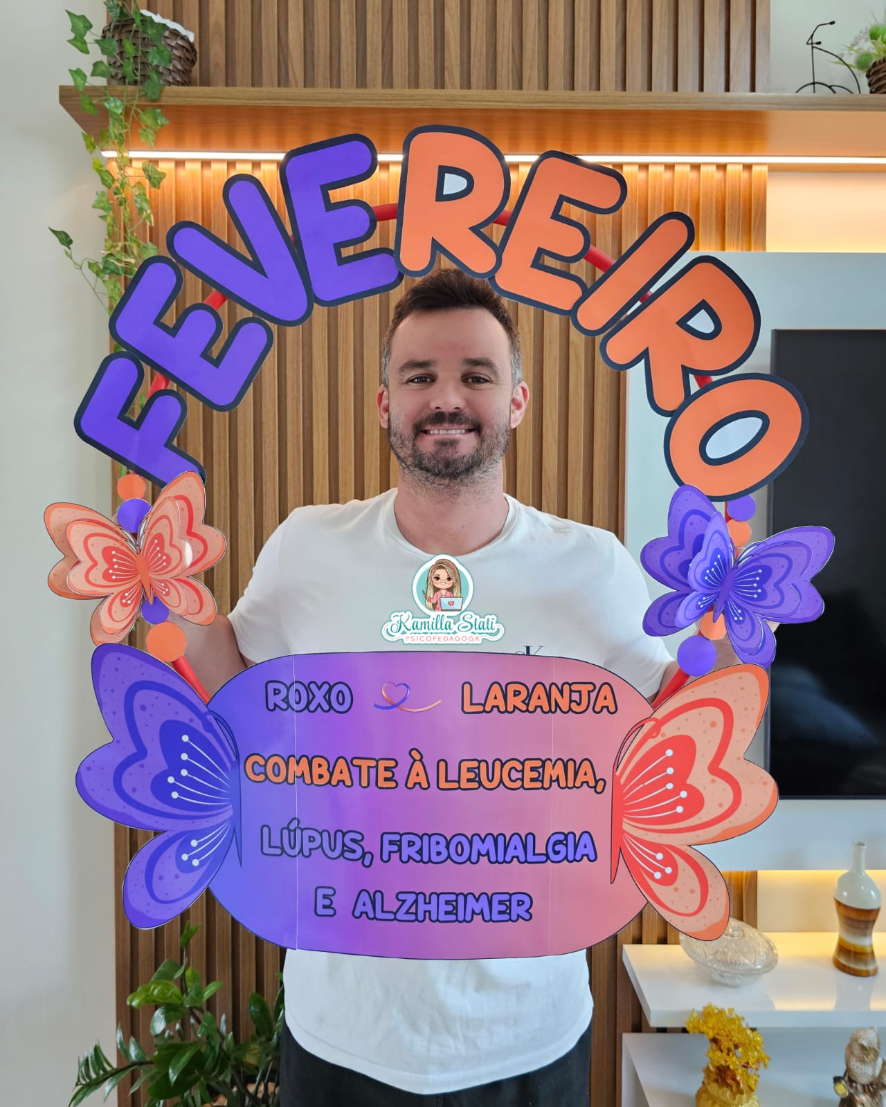 Bambolê para foto fevereiro laranja e roxo 1