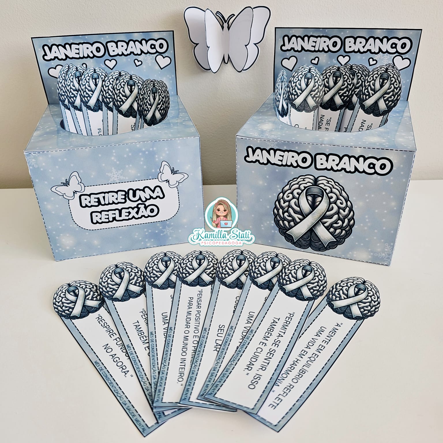 Caixa da reflexão janeiro branco
