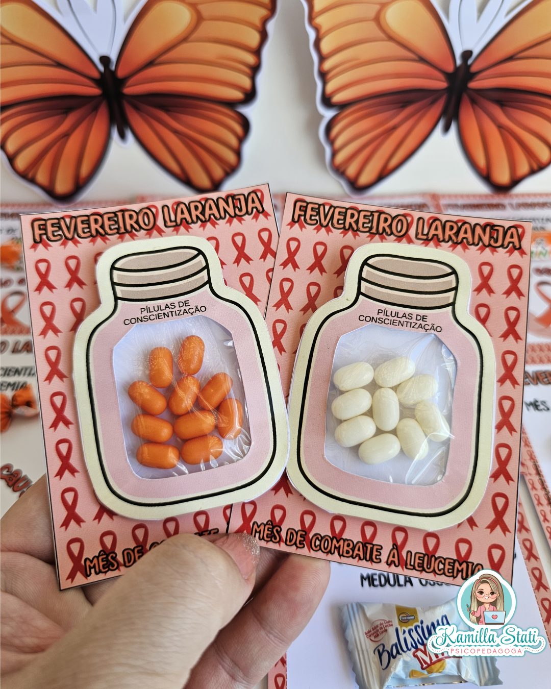 Cartõezinhos fevereiro laranja - Imagem 7