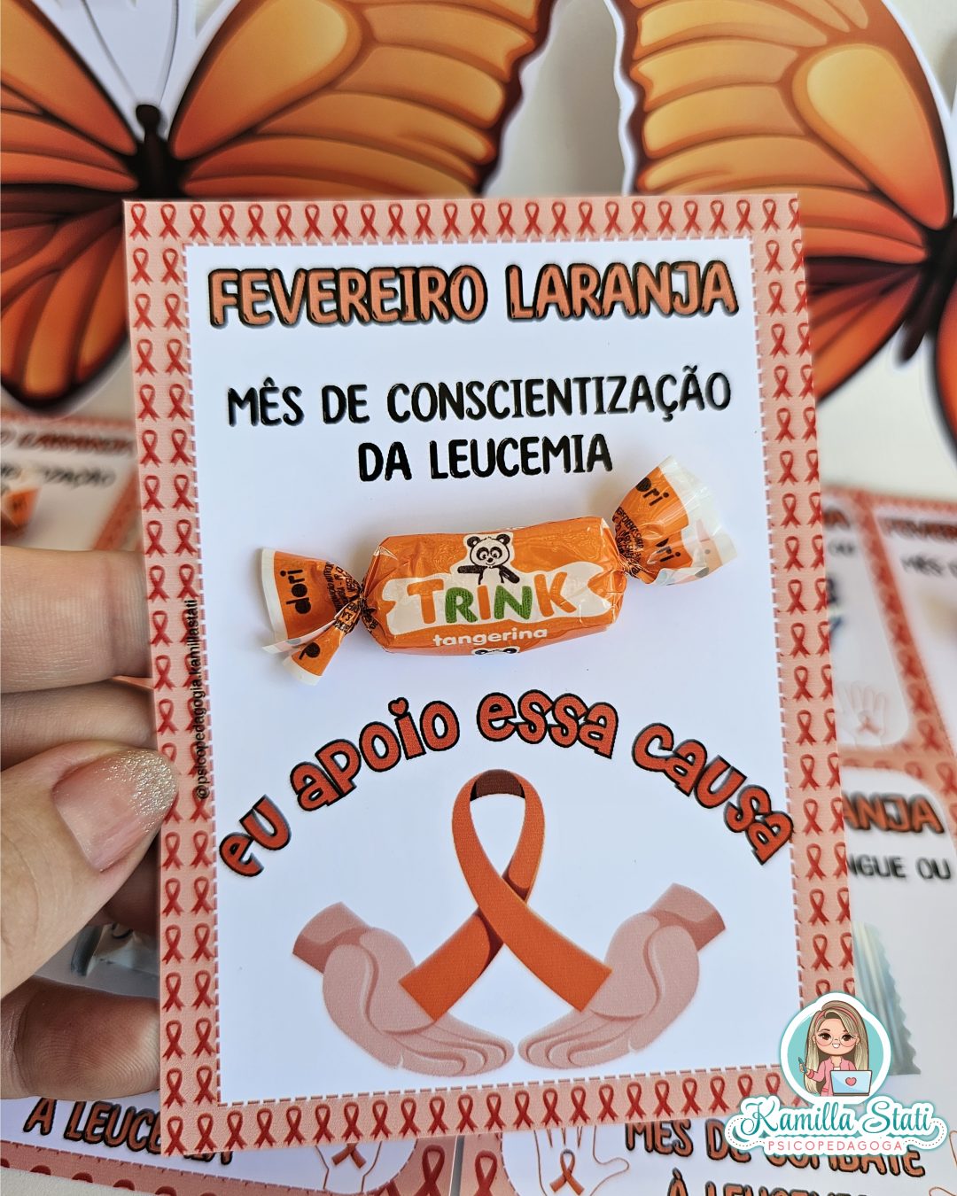 Cartõezinhos fevereiro laranja - Imagem 5