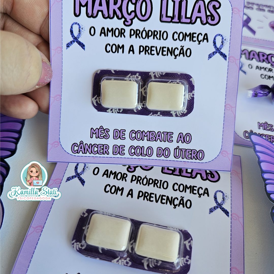 Lembrancinhas março lilás