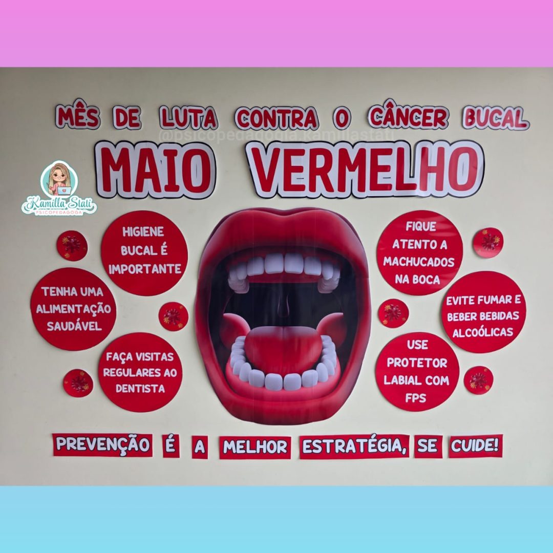 Maio vermelho câncer de boca