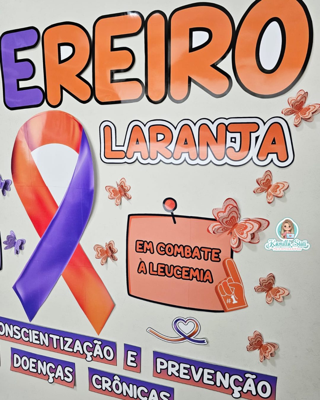 Painel fevereiro roxo e laranja - Imagem 3