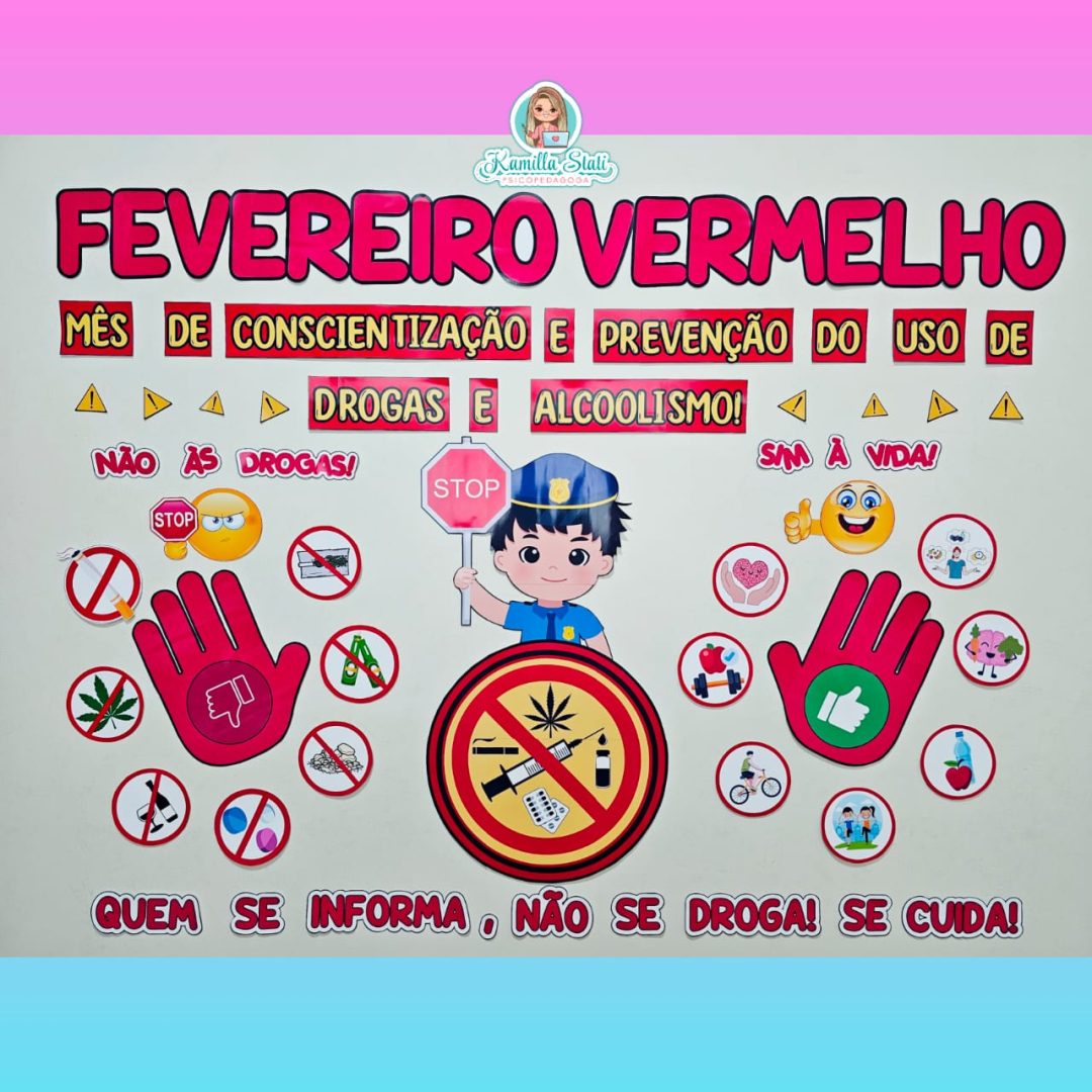 Painel fevereiro vermelho