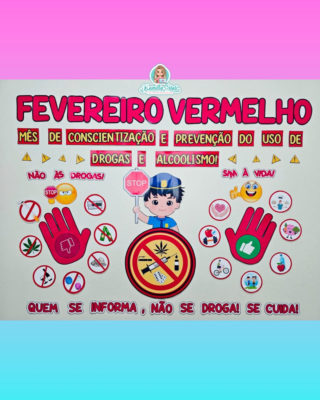 Painel fevereiro vermelho
