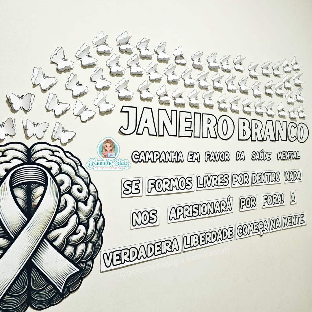 Painel janeiro branco borboletas