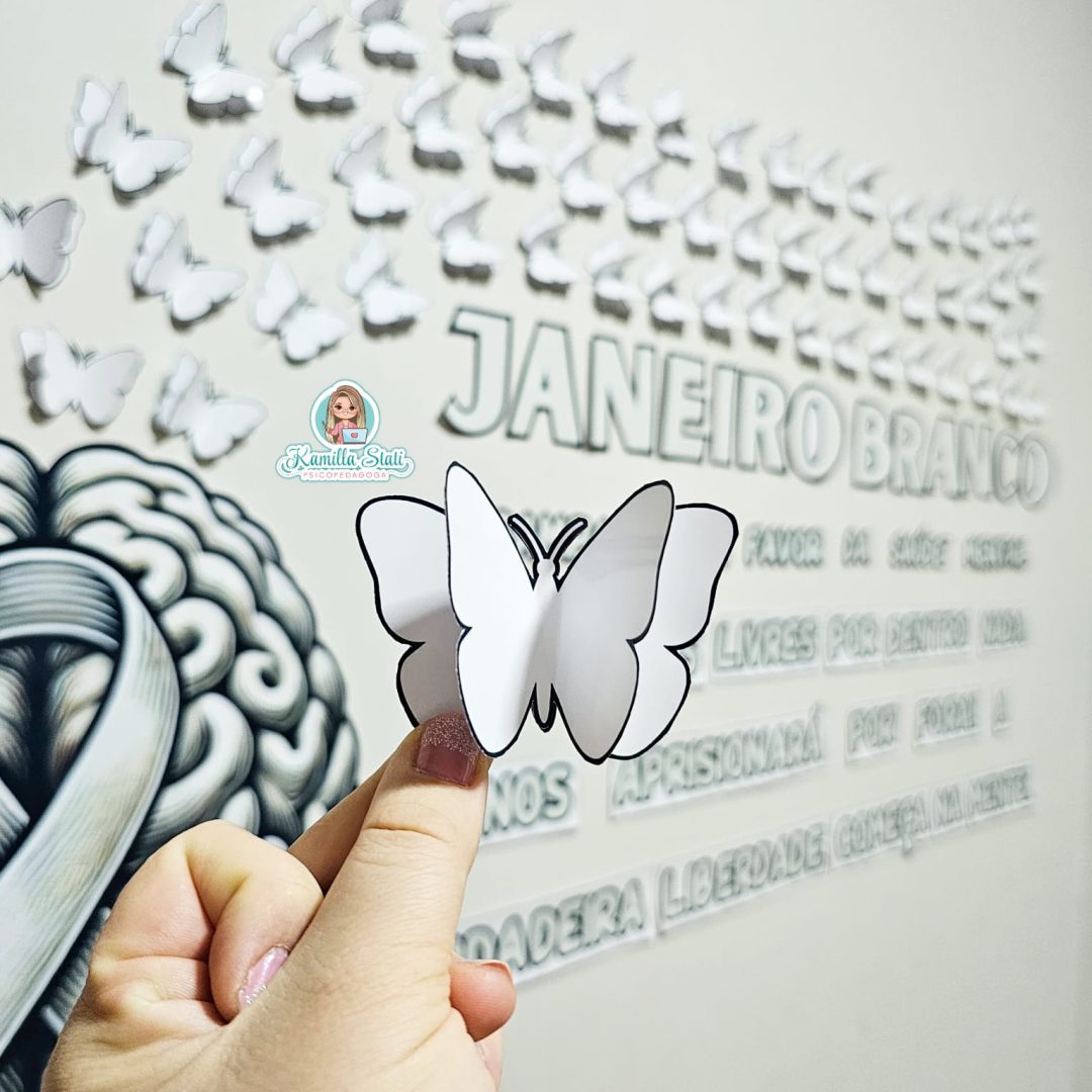 Painel janeiro branco borboletas - Imagem 2