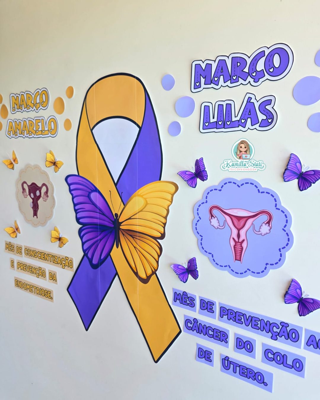 Painel março amarelo e lilás - Imagem 2