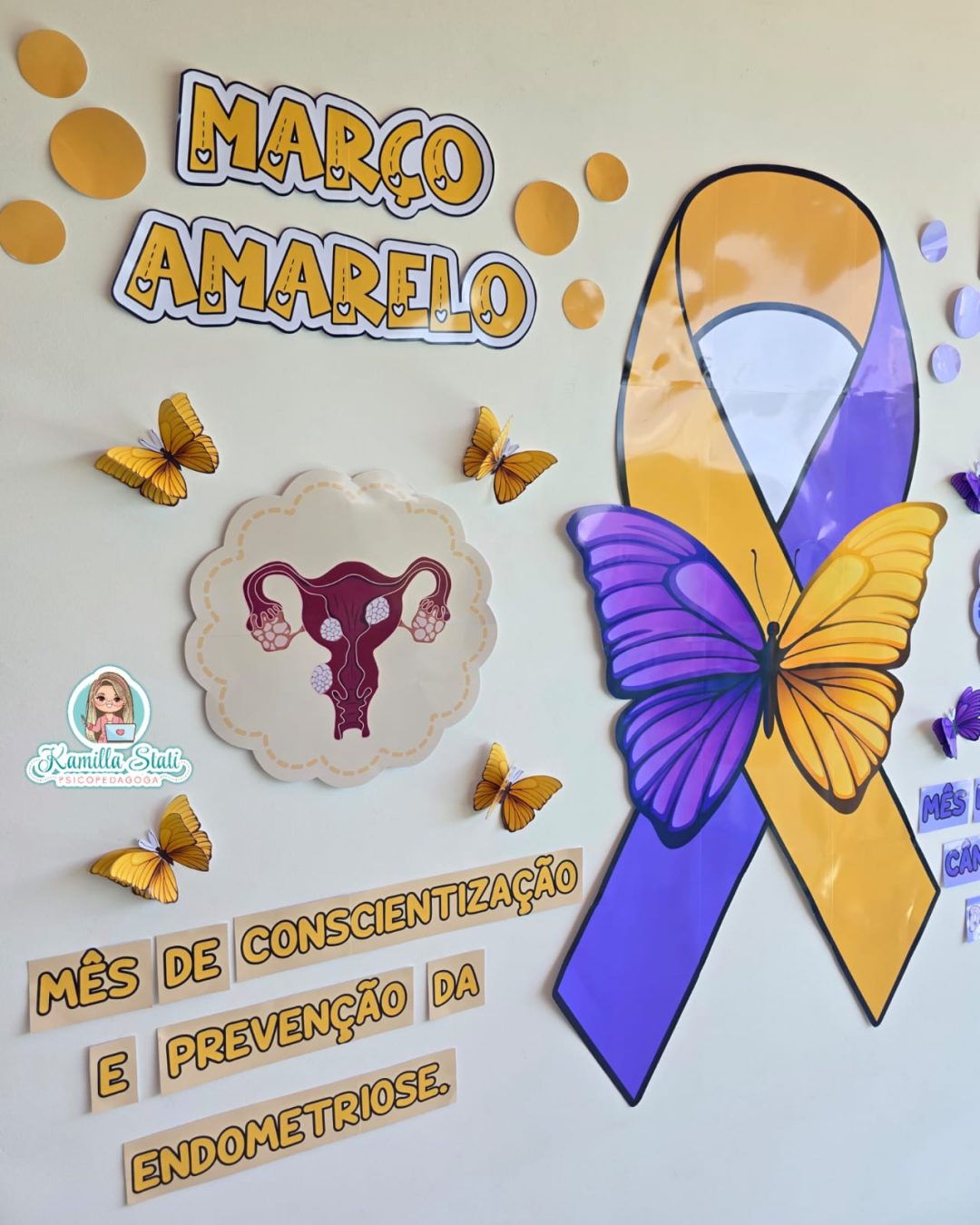 Painel março amarelo e lilás - Imagem 3