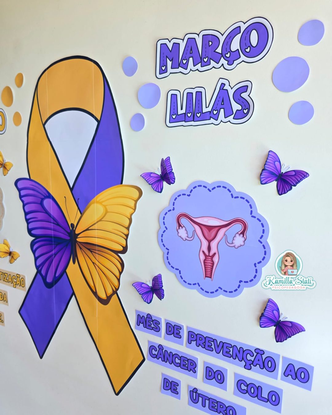 Painel março amarelo e lilás - Imagem 4