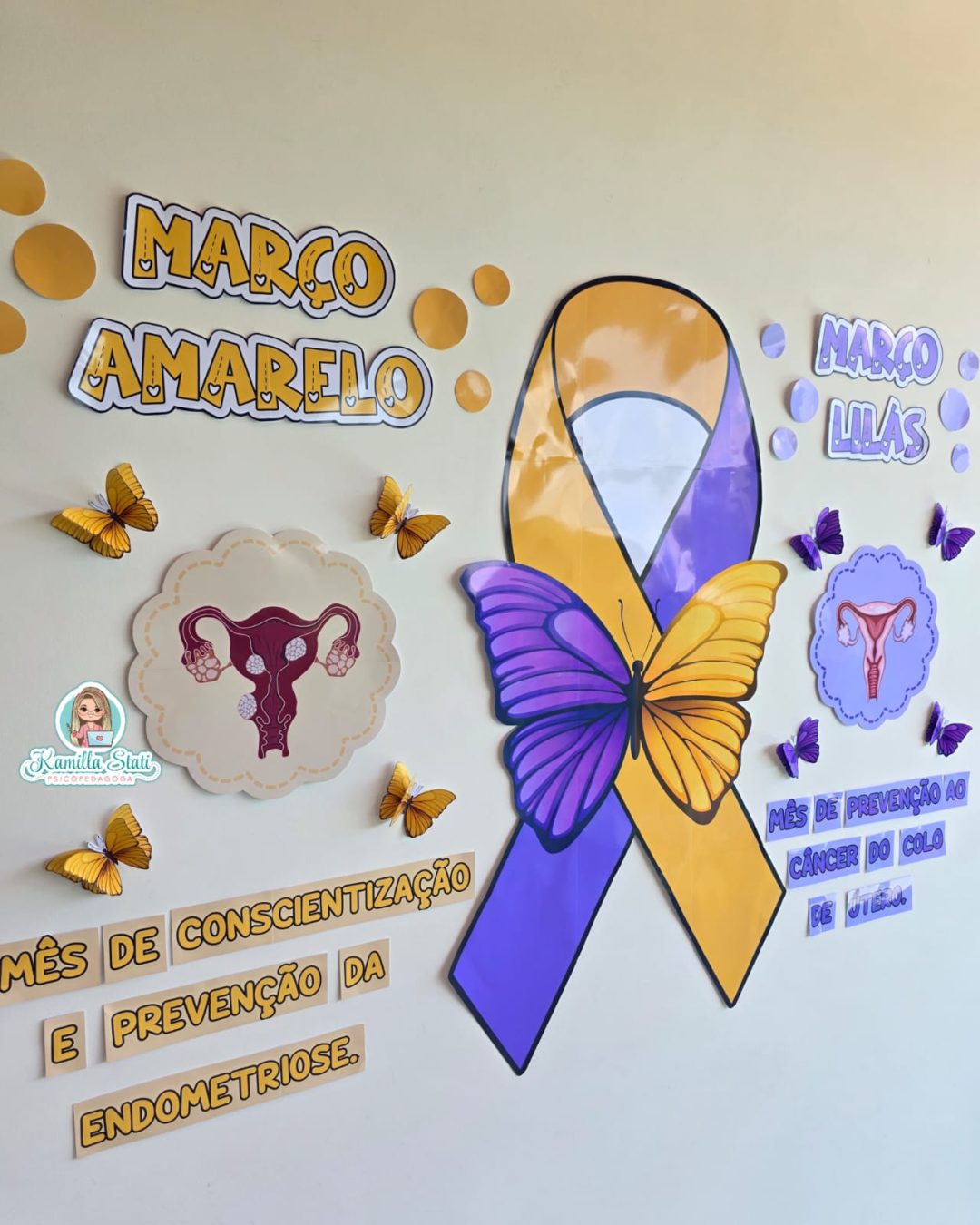 Painel março amarelo e lilás - Imagem 6