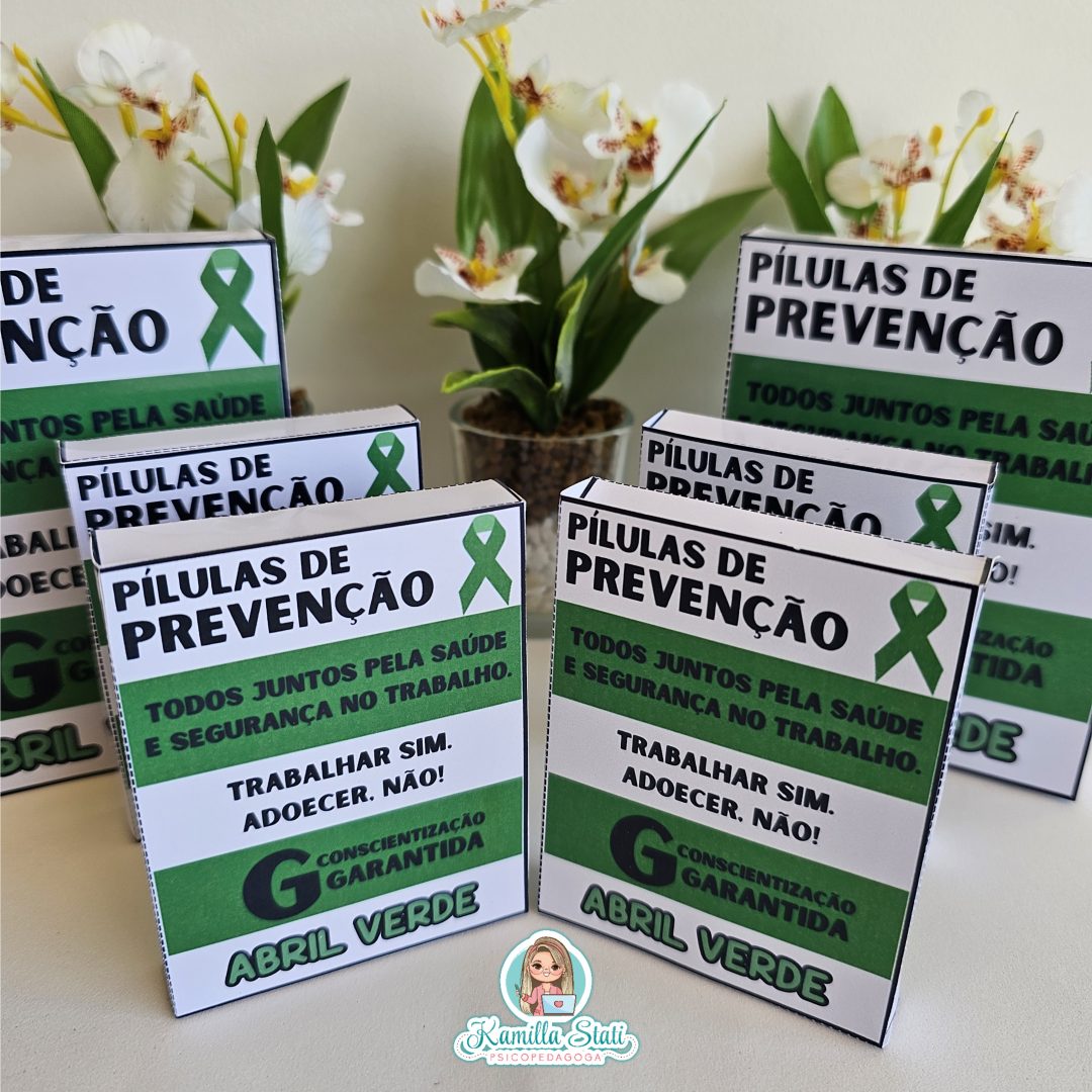 Caixinha pílulas abril verde
