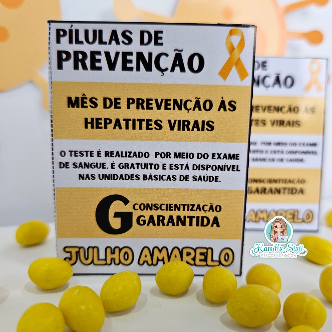 Caixinha pílulas julho amarelo