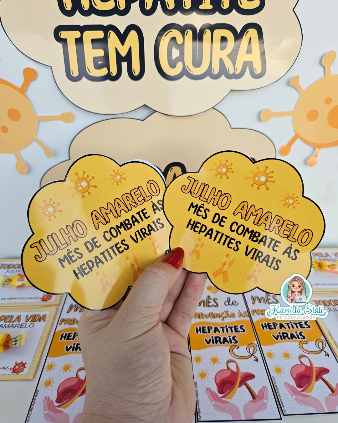Kit cartõezinhos julho amarelo - Imagem 5