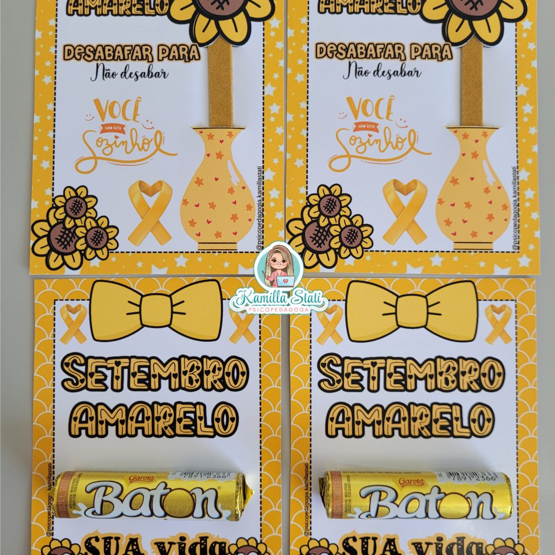 Cartõezinhos setembro amarelo