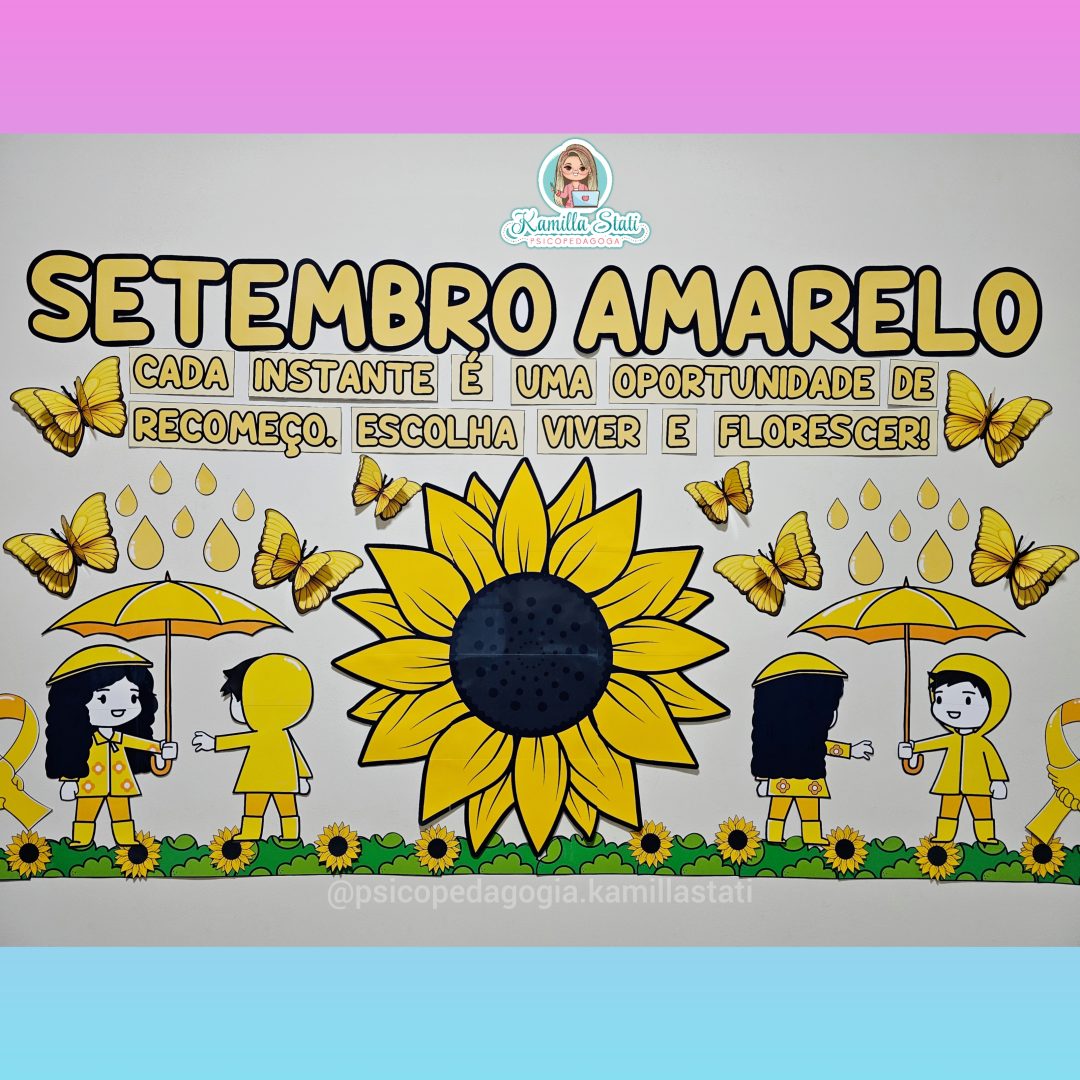 Painel setembro amarelo girassol