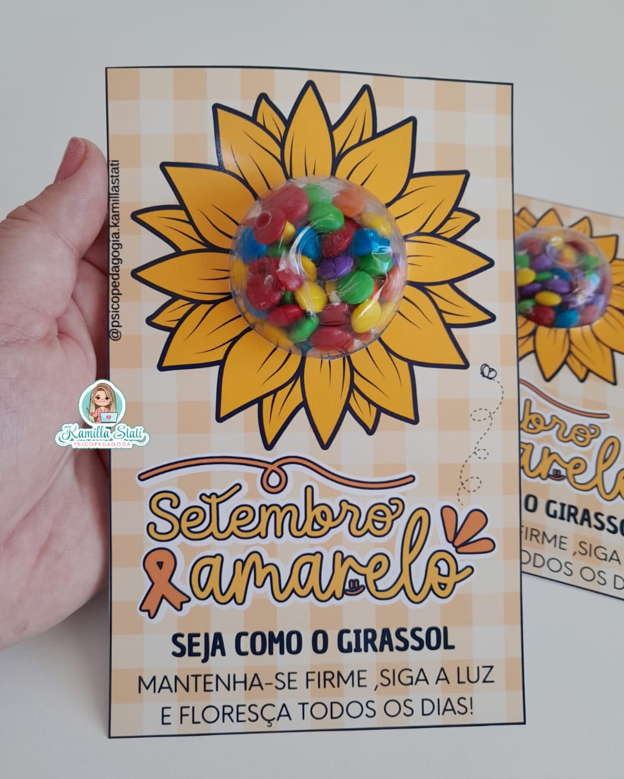 Cartão girassol setembro amarelo 3