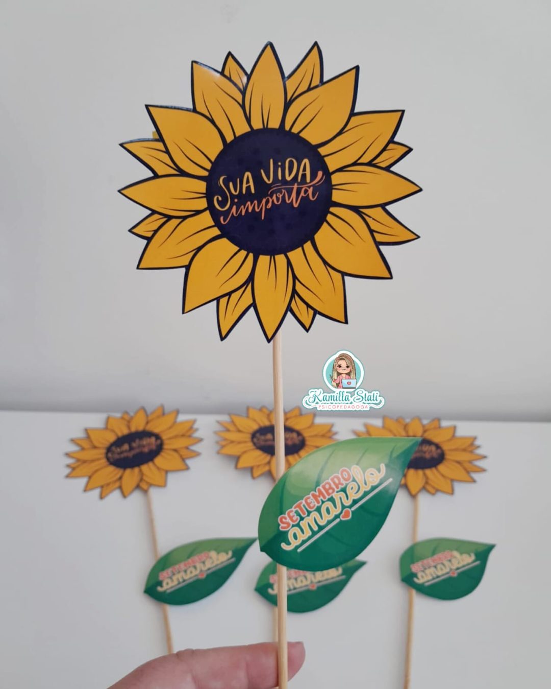 Lembrancinha Setembro Amarelo: girassol - Imagem 2
