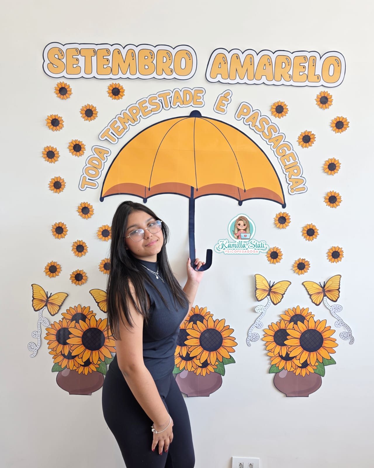 Painel para foto setembro amarelo toda tempestade é passageira 1