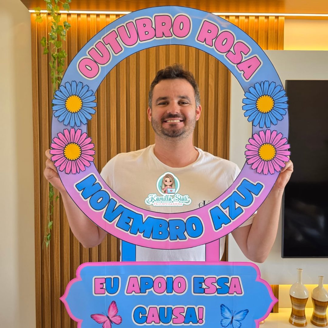 Bambolê para foto outubro rosa e novembro azul