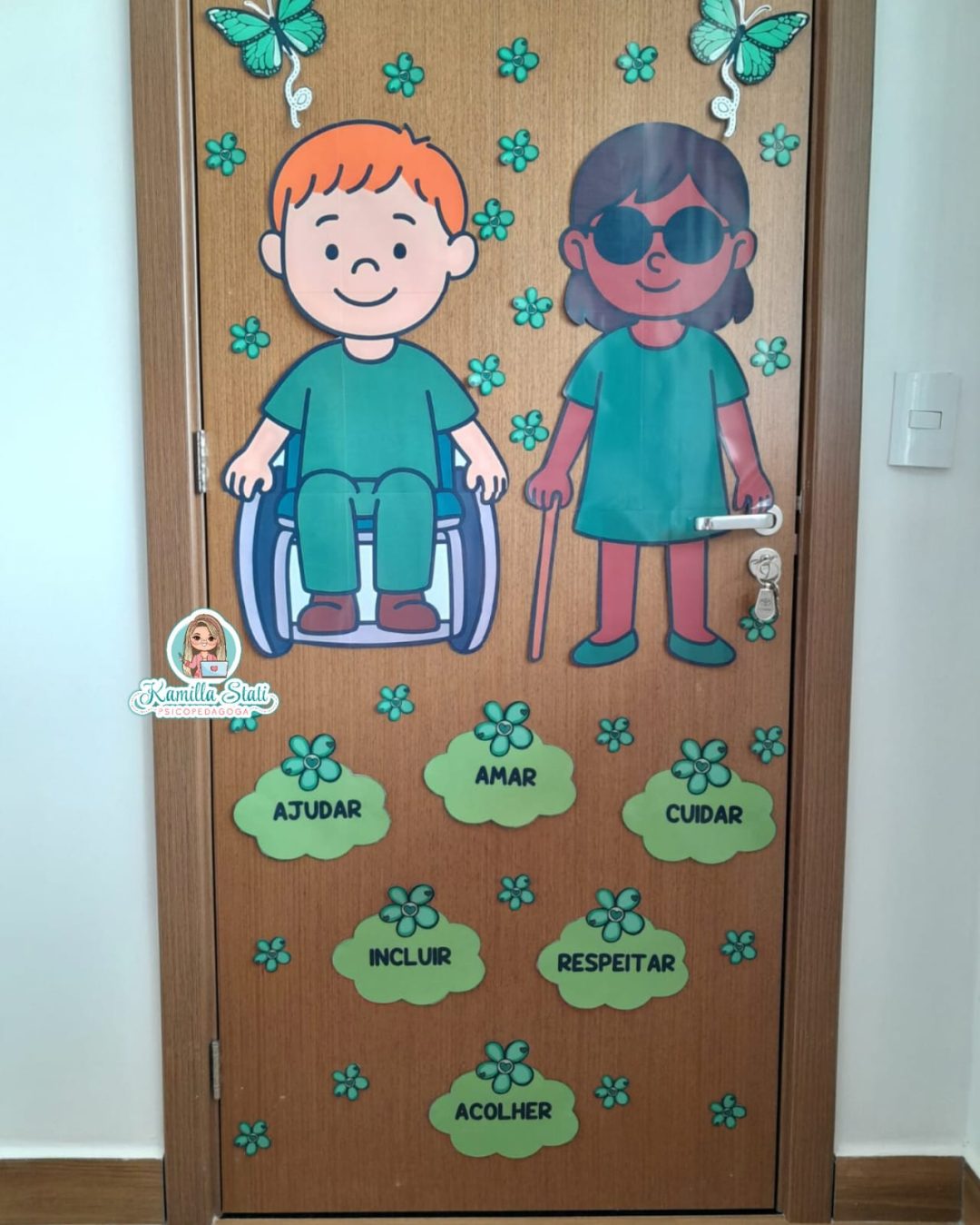 Decoração de porta setembro verde inclusão - Imagem 4