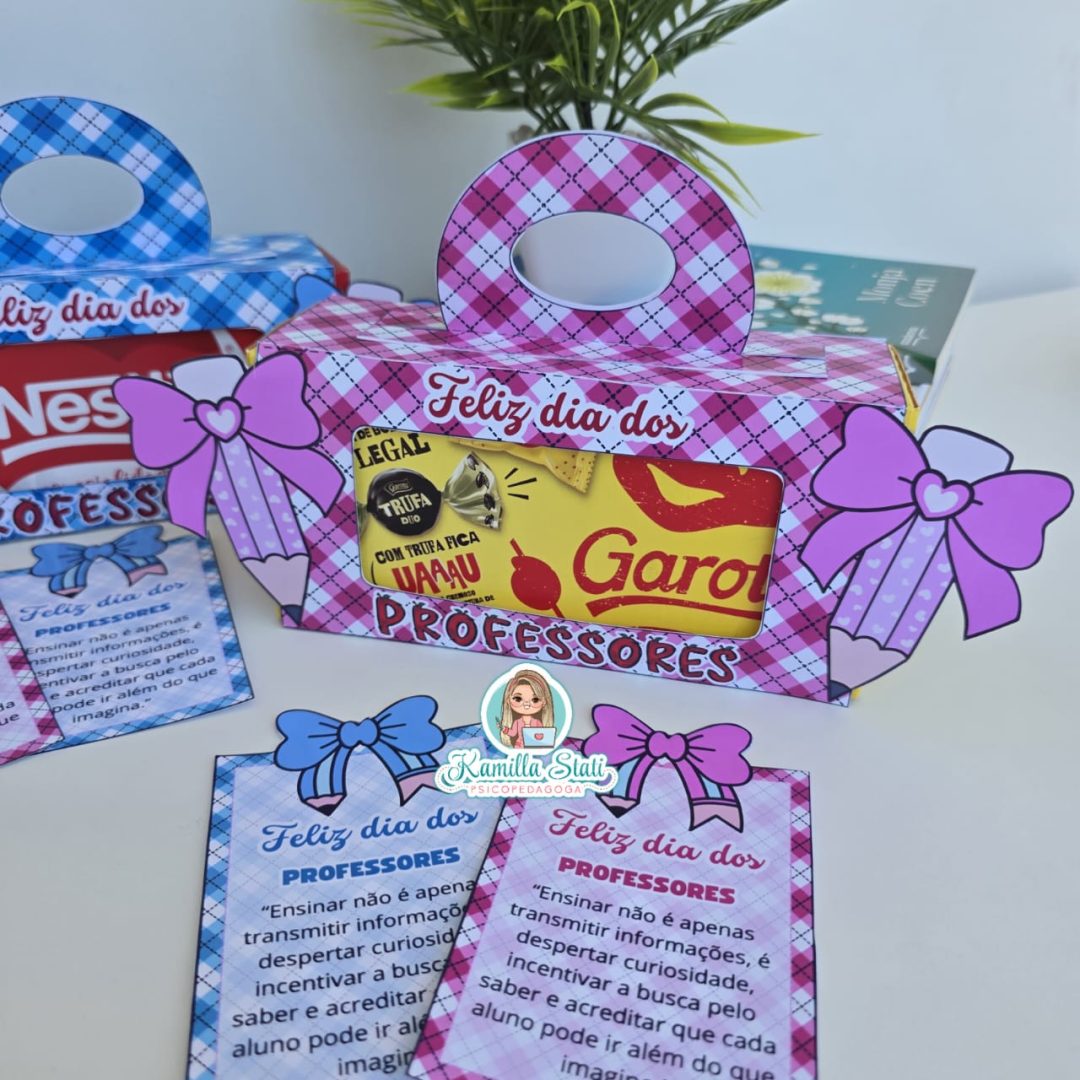 Caixa de bombom dia dos professores