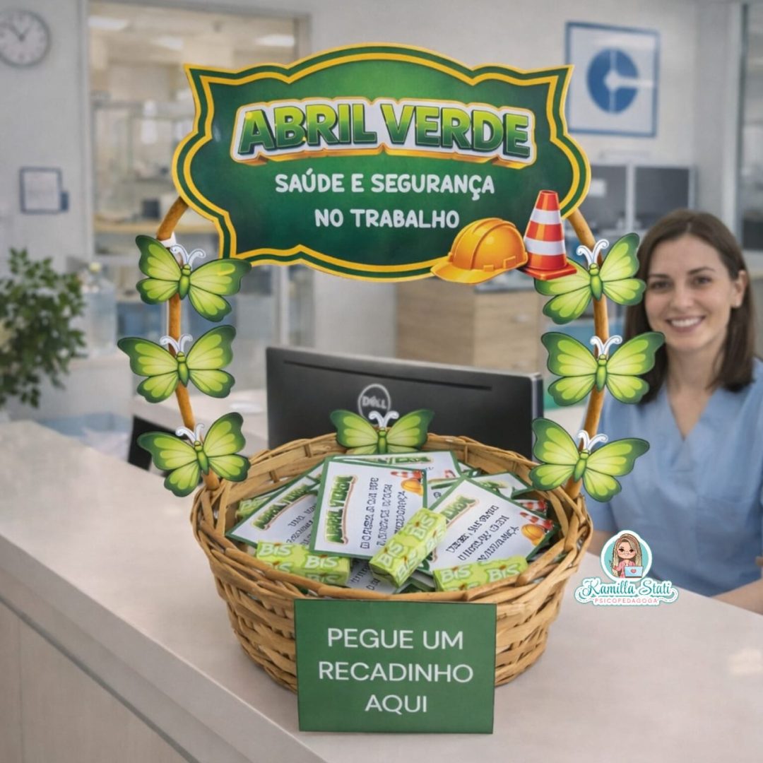 Cesta de recadinhos Abril Verde