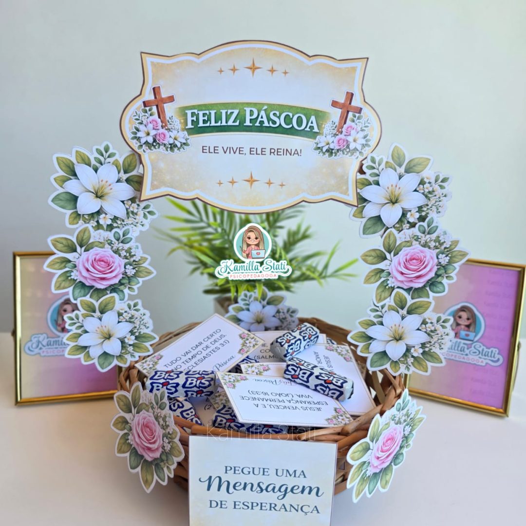 Cesta de recadinhos Páscoa cristã