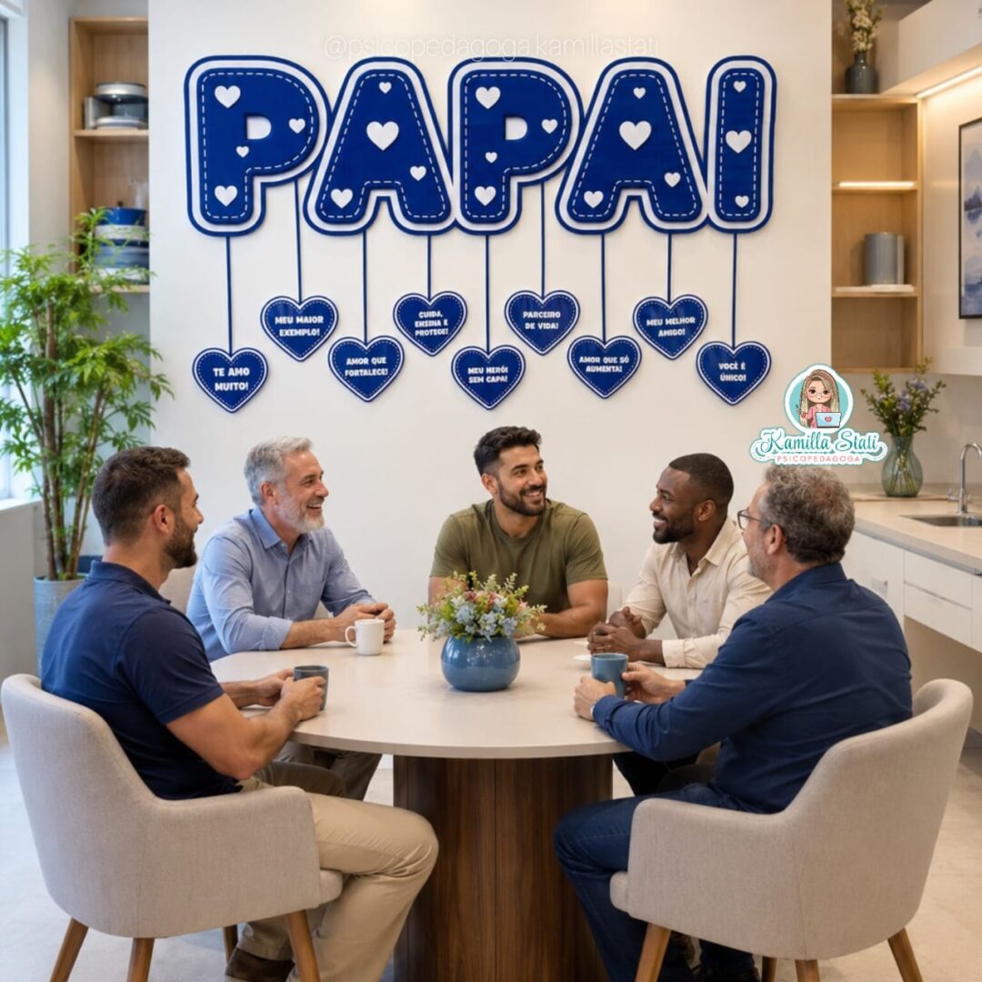 Painel dia dos pais corações