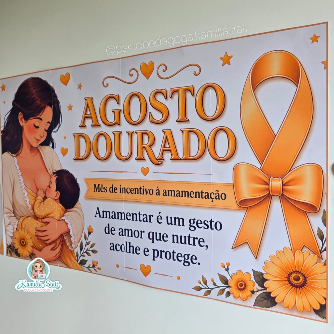 Mural Agosto Dourado + cartãozinho