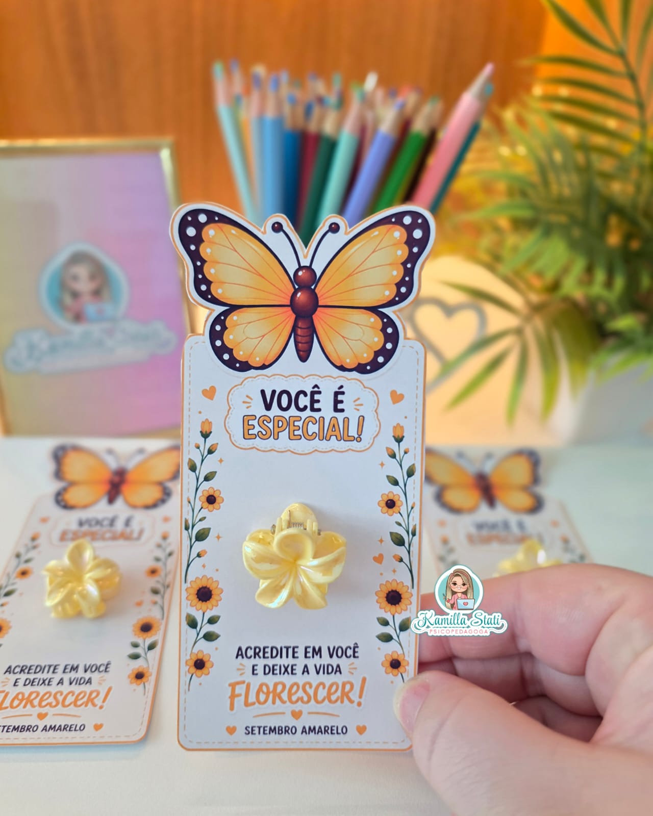 Cartão Setembro Amarelo para presilha acredite em você 3